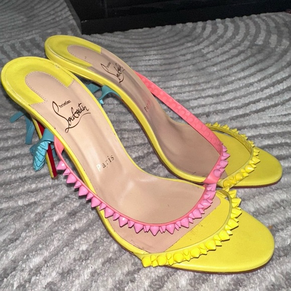 Christian Louboutin - Mafaldina Spikes 100 leather sandals - Picture 6 of 7